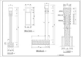 工厂景观大门及门卫室设计CAD全套建筑施工图解读